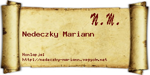 Nedeczky Mariann névjegykártya