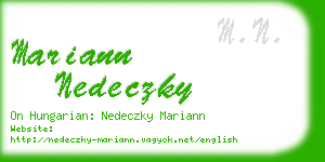 mariann nedeczky business card